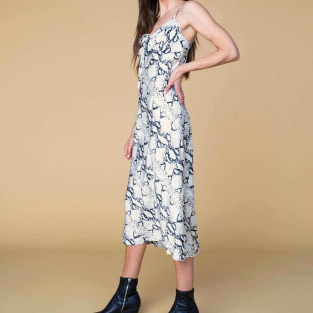 Snake skin midi dress